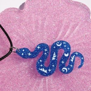 Blue Snake Necklace